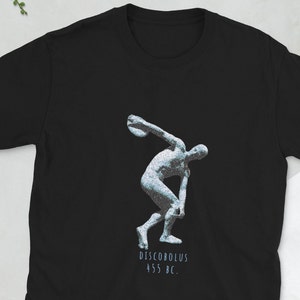 Ancient Figures: Discobolus  (Original Lancellotti )   --  Short-Sleeve Unisex T-Shirt