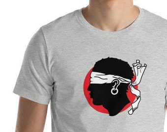 Tête de Maure (du drapeau de la Sardaigne)-- T-shirt unisexe à manches courtes