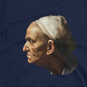 Art: Judith Beheading Holofernes (Caravaggio)  Particular of maid Abra   --- Short-Sleeve Unisex T-Shirt