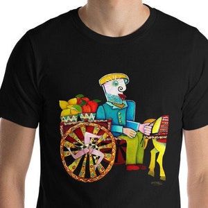 アート: Le Charrette Sicilienne -- シシリアン フォーク ペイント -- クールなポップペインティング 半袖ユニセックス T シャツ