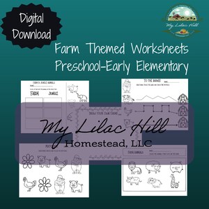 Farm/Homestead Themed Activity Sheet!