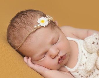 Haarband baby /Taufe/ Hochzeit/ Shooting/ Mini Haarkranz/ Haarband Baby/ Kinderfotos Requisiten