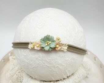 ヘアバンドの赤ちゃんの洗礼、結婚式、新生児の小道具、ヘッドバンドの女の赤ちゃん、ヘアアクセサリーの女の子