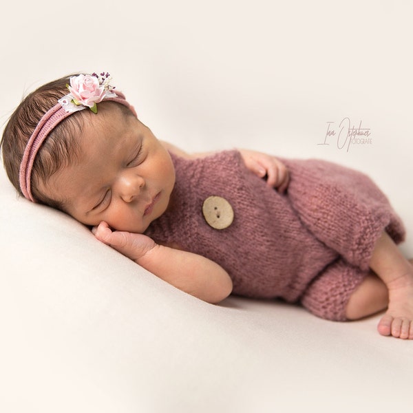 Ensemble nouveau-né pour filles en 3 couleurs, accessoires de photographie pour nouveau-nés, barboteuse pour fille nouveau-née, tenue pour nouveau-né à la maison
