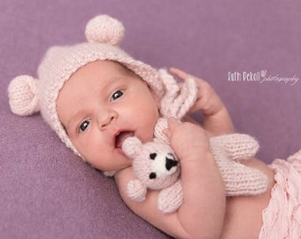 Babyfotografie Outfit Bär Mütze Body