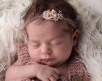Combinaison nouveau-né et bandeau pour bébé, ensemble nouveau-né, ensemble d'accessoires de photographie nouveau-né, nouveau-né