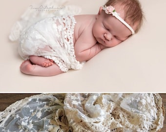 Spitzen Wraps für Neugeborenen Fotografie, Baby - Fotografie Tuch Newborn Fotoshooting Requisiten