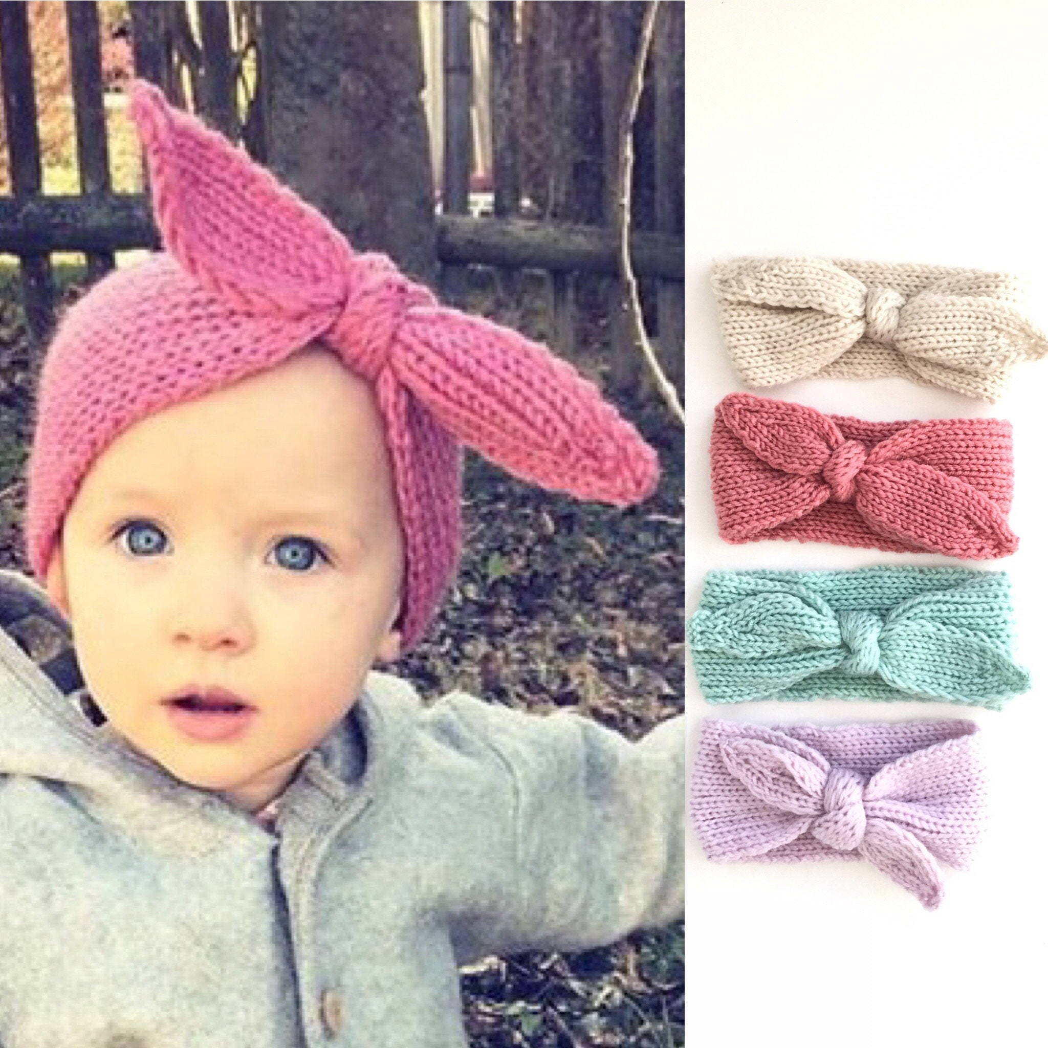 4er Set Baby Stirnbänder Mädchen - Dehnbare Schleifen Haaraccessoires Handgefertigt Für Neugeborene & Kleinkinder