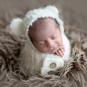 Newborn Outfit, Baby Boy Outfit, Knitted Newborn Outfit, Baby Romper, Coming Home Outfit, Photography Prop, Romper