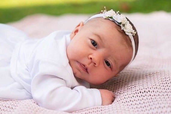 Bandeau cheveux bébé baptême bébé photographie mariage