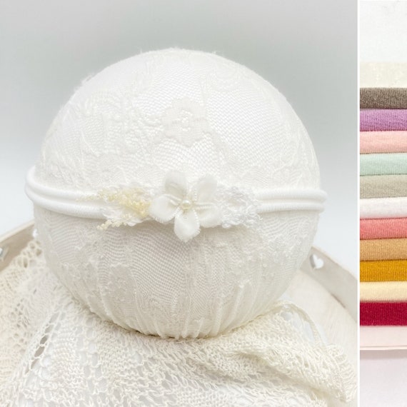 Mädchen Satin Haarband Kommunion In Weiß Mit Blumen - Foto 14