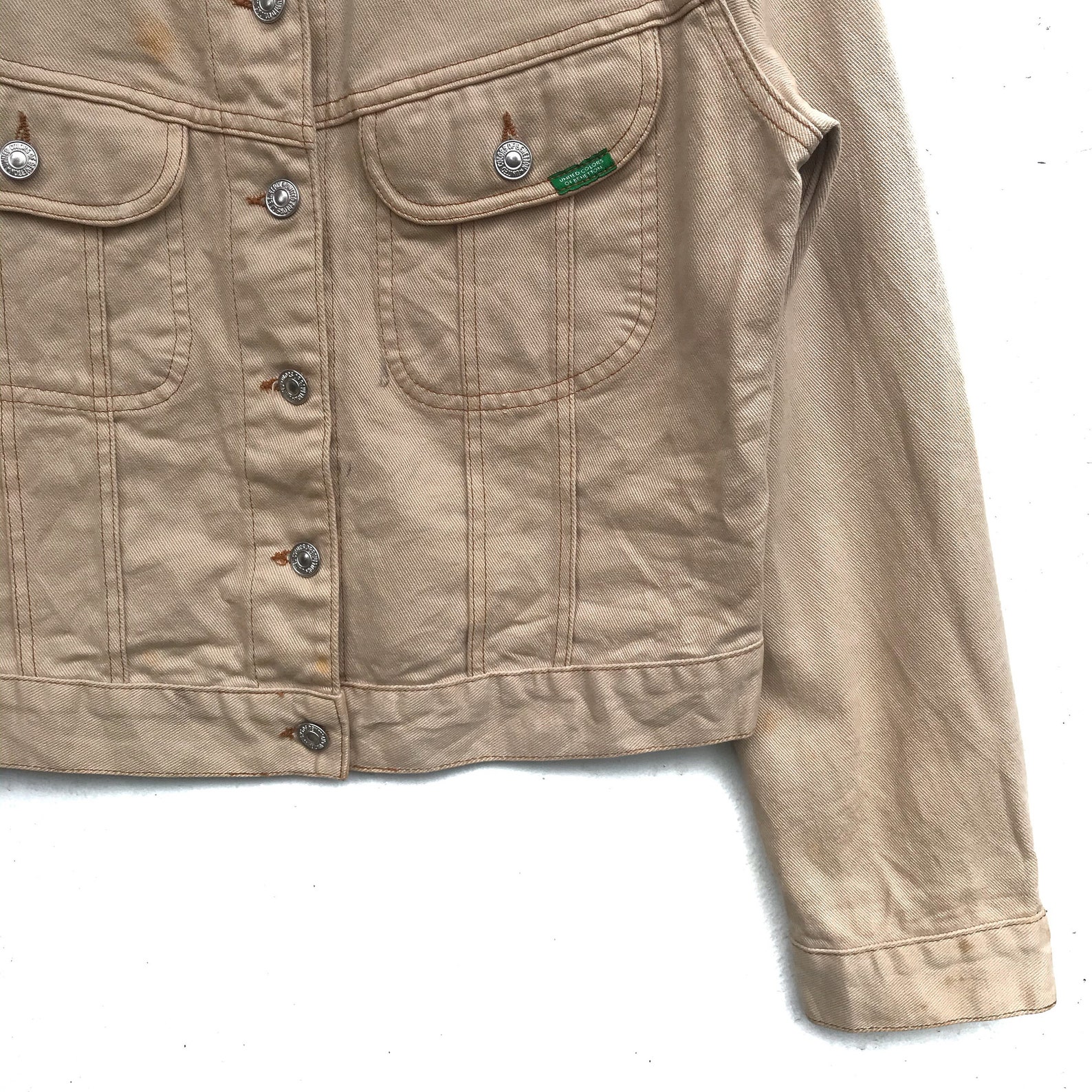 Vintage Benetton Corduroy Denim Jacket | Etsy