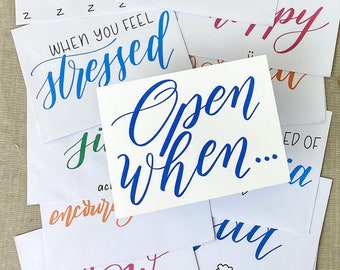 Open When Letters: College Student Gift, Personalized Card Pack