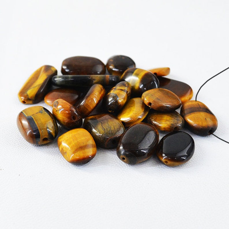 Tiger Eye Drilled Beads Lot
