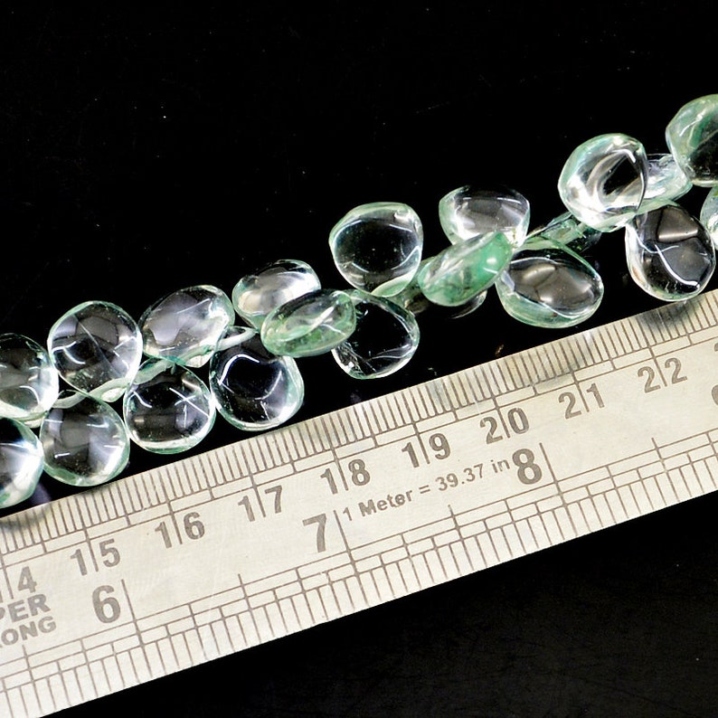 Prasiolite Beads Strand of 8 Inches