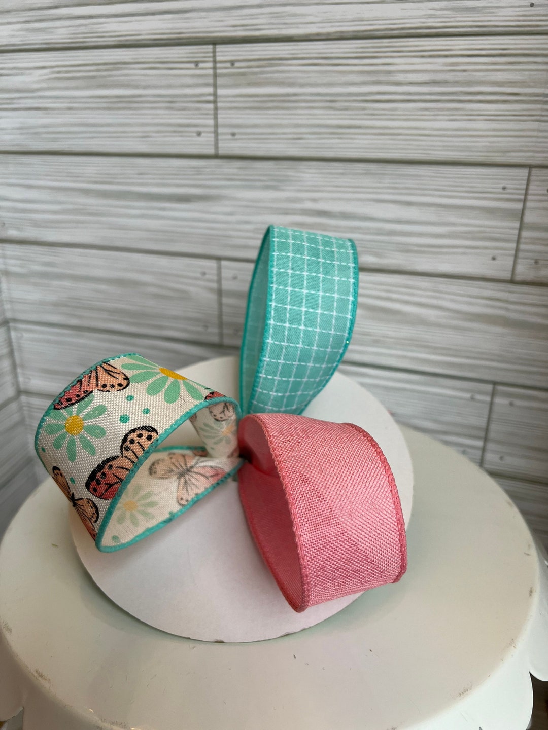 Butterfly Ribbon Bundle: Spring Floral Wired Craft Ribbon (21 Yards) - Etsy