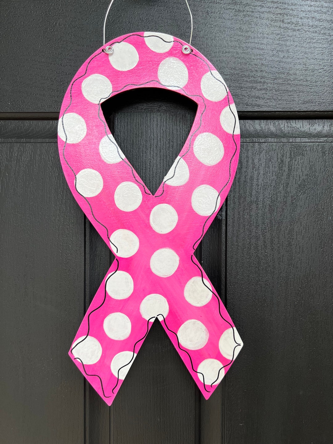 Awareness Ribbon Door Hanger, Breast Cancer Awareness, Breast Cancer ...