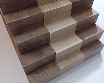 18 Kiln-Dried Walnut and Maple Craft Wood Boards (10" x 2" x 3/4" +/-16th of an inch)