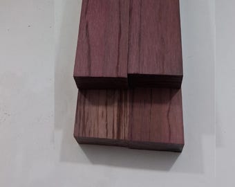 5 Kiln-Dried Purple Heart Craft Wood Boards (12" x 2" x 7/8th)
