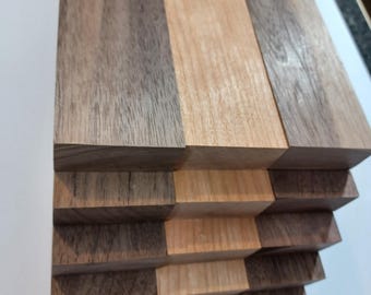 Kiln-Dried Cherry and Black Walnut Craft Wood Boards (18" x 2" x 3/4" +/-1/16")