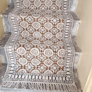 Hallway Runner 2x6,2x10,2x12,2x14,2x16,2x18,2x20 Runner Handmade Rug Stair Runner Cotton Runner Brown Runner Bohemian Carpet Runner Washable