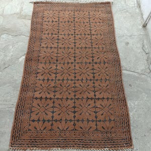 Dark Brown Square Rug Dinning Table Rug Livingroom Entryway Bedroom Rug Handmade Block Print Woven Brown Washable 5x5,6x6,8x8,10x10,12x12