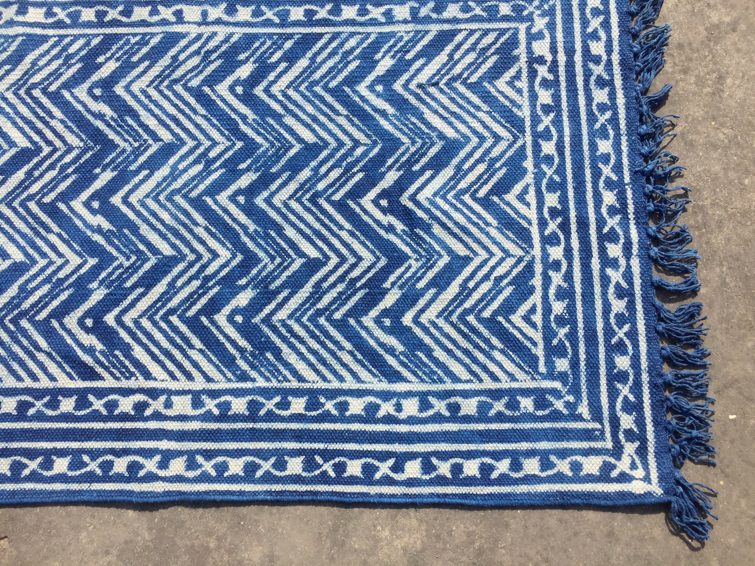 Door Mat Rug Handmade Dari Rug 2x3 Rug Indigo Rug Blue Area Etsy