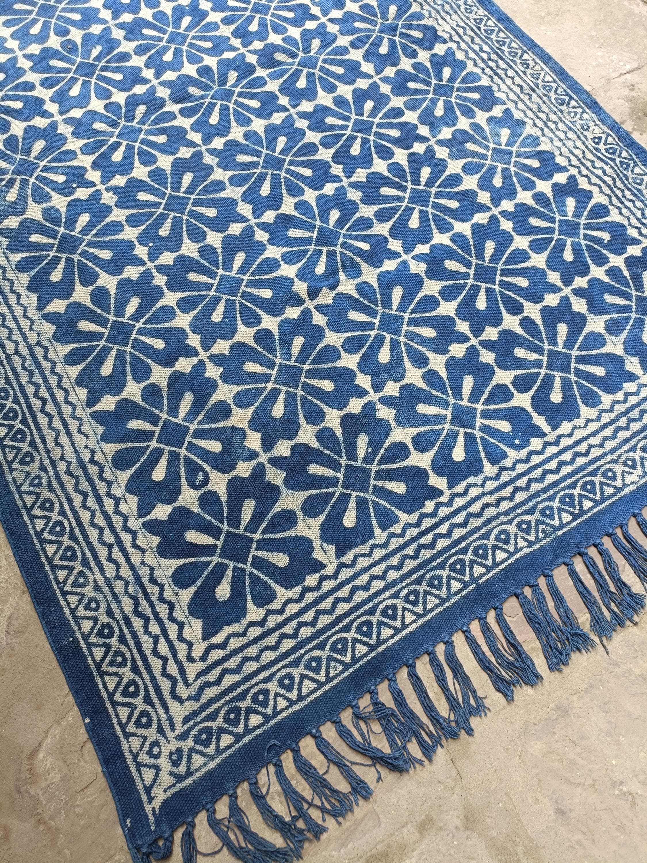 Oversized Rug 12x14,12x15,12x18,12x20 Handmade Cotton Rug Large Area Rug Bedroom Rug Block Printed Handwoven Rug Floor Carpet Rug Washable
