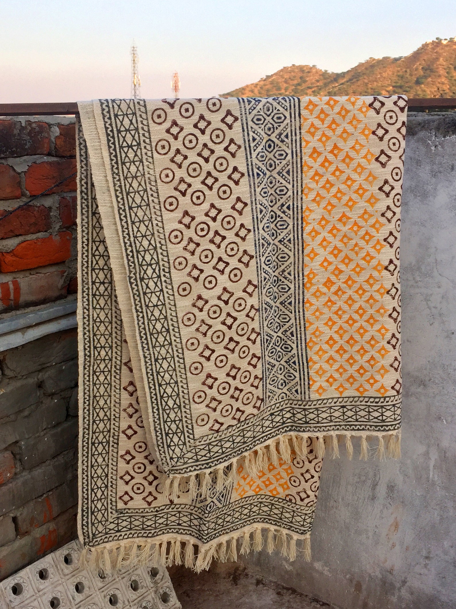 Indian Cotton Handmade Throw Bohemian Decorative Throw Blanket Etsy