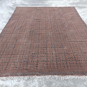 9x9,9x10,9x12,12x15 Rug Handmade Brown Area Rug Cotton Bedroom Livingroom Square Brown Dari Home Decor Floor Bohemian Modern Carpet Washable image 11