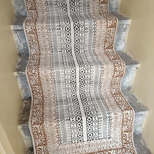 Stair Runner 2x6,2x10,2x12,2x14,2x16,2x18,2x20 Hallway Runner Kitchen Runner Floor Carpet Long Handmade Runner Block Print Runner Washable