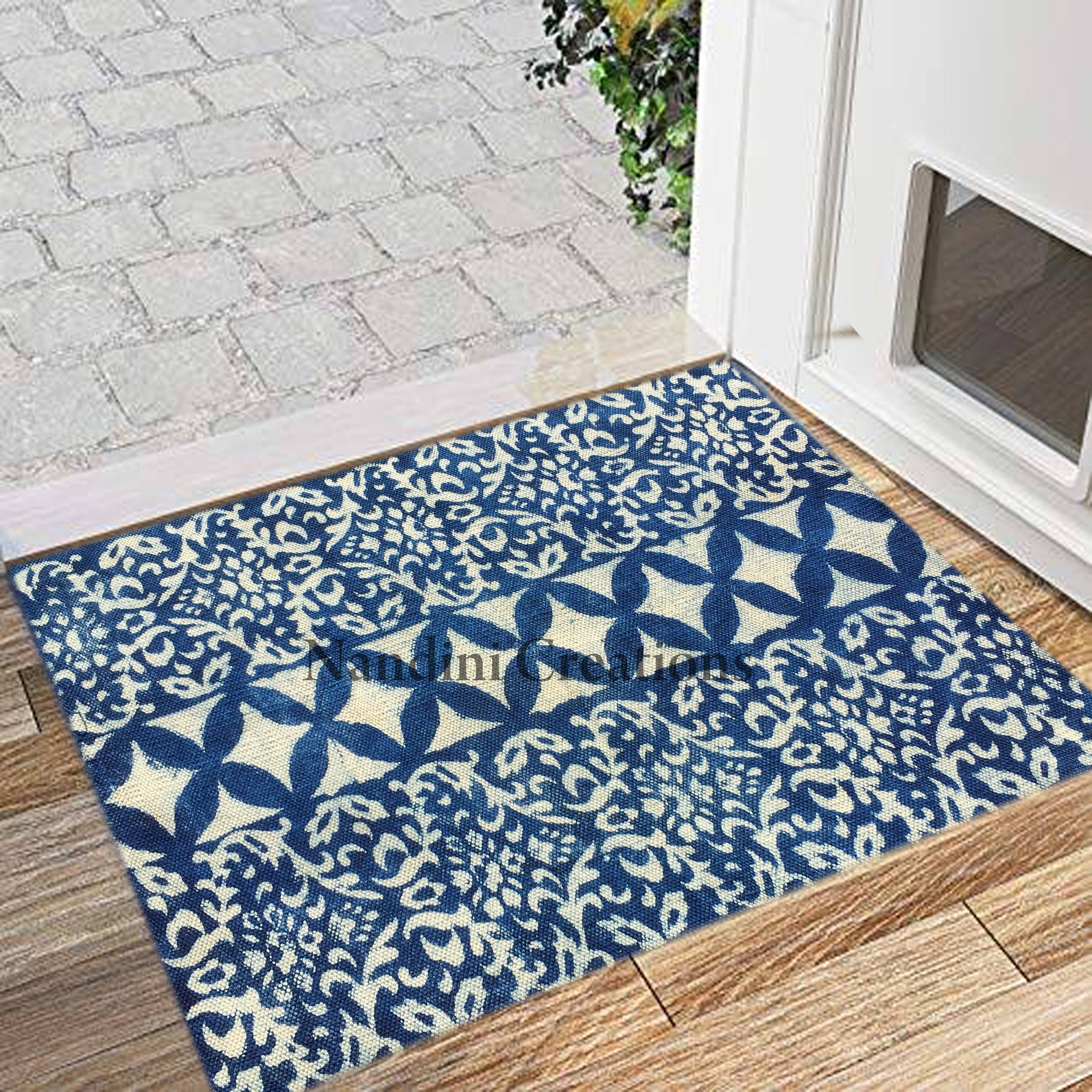 Indian Cotton Rug Area Rug Floor Rug Handmade Rug 2x3 Rug Etsy