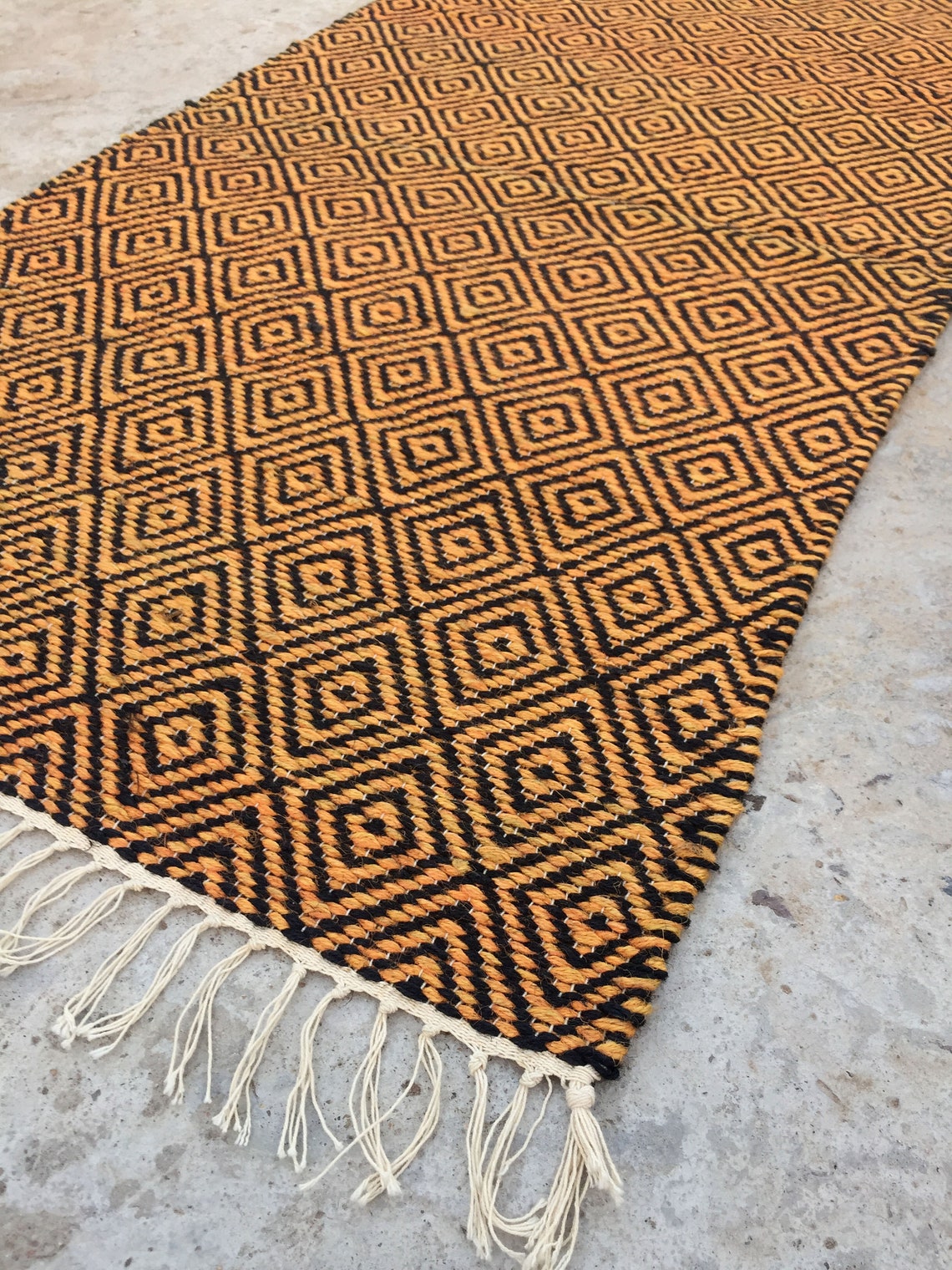 2x4.5 ft Jute Rug Runner Rug Indian Dari Rug Woven Rug Area Etsy