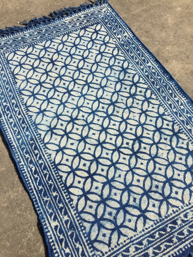 2x3.ft Door Mat Indigo Blue Rug Modern Rug Floor Rug Woven Rug Area Rug Runner 2x3.ft Door Mat Indigo Blue Rug Modern Rug Floor Rug Woven Rug Area Rug Runner