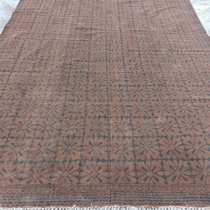 9x9,9x10,9x12,12x15 Rug Handmade Brown Area Rug Cotton Bedroom Livingroom Square Brown Dari Home Decor Floor Bohemian Modern Carpet Washable image 18