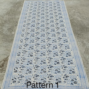 2x10,2x12,2x20,3x10,3x20,4x10,4x20 Runner, Hallway Runner, Cotton Kitchen Runner, Handmade Floor Runner, Blue Floral Stair Runner, Dari Rug
