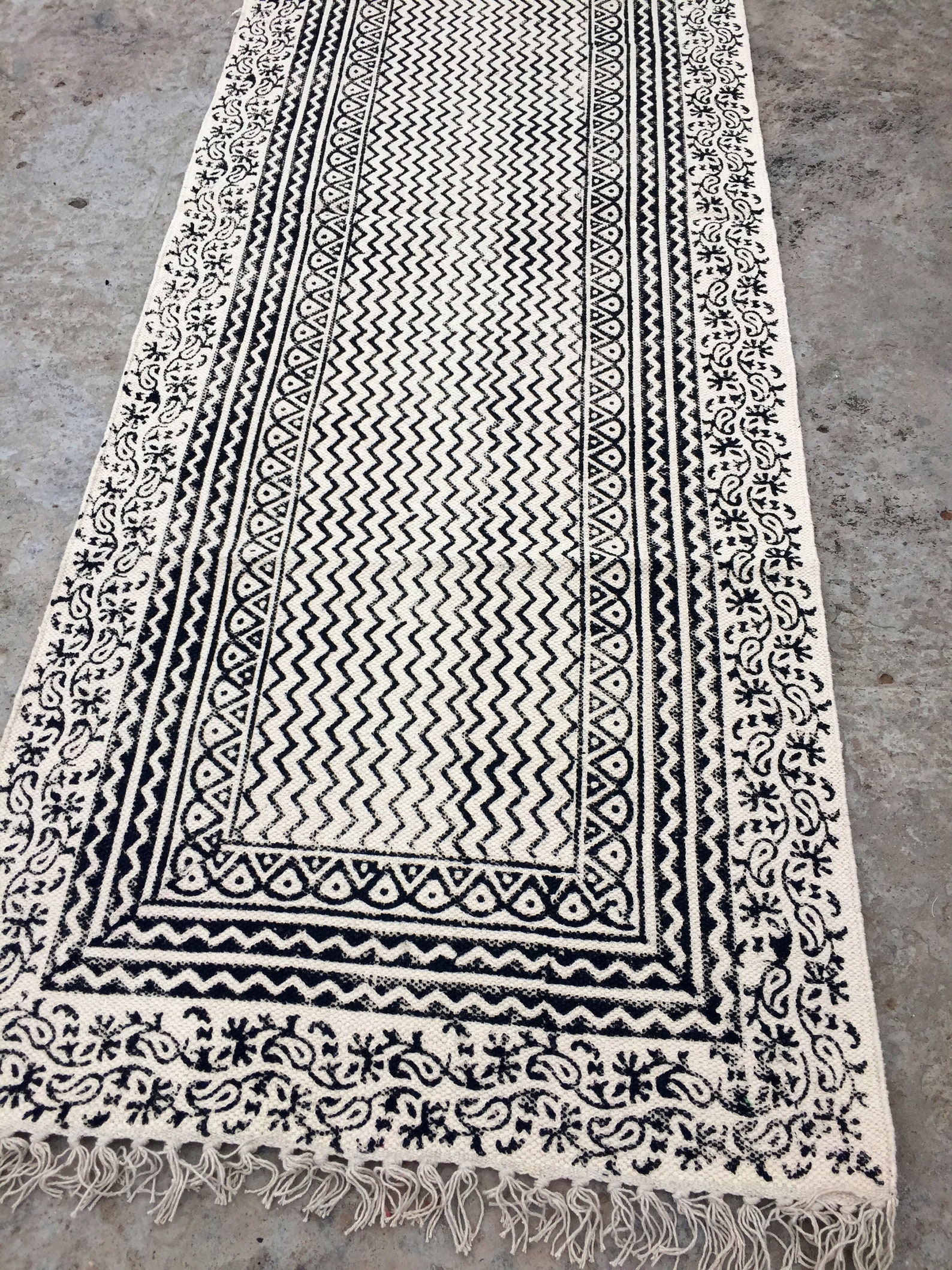 Kitchen Rug 2x6 Runner Cotton Rug Handmade Printed Rug Carpet Etsy