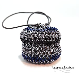 Chainmail Dice Bag, Coin pouch, Anodized Aluminum