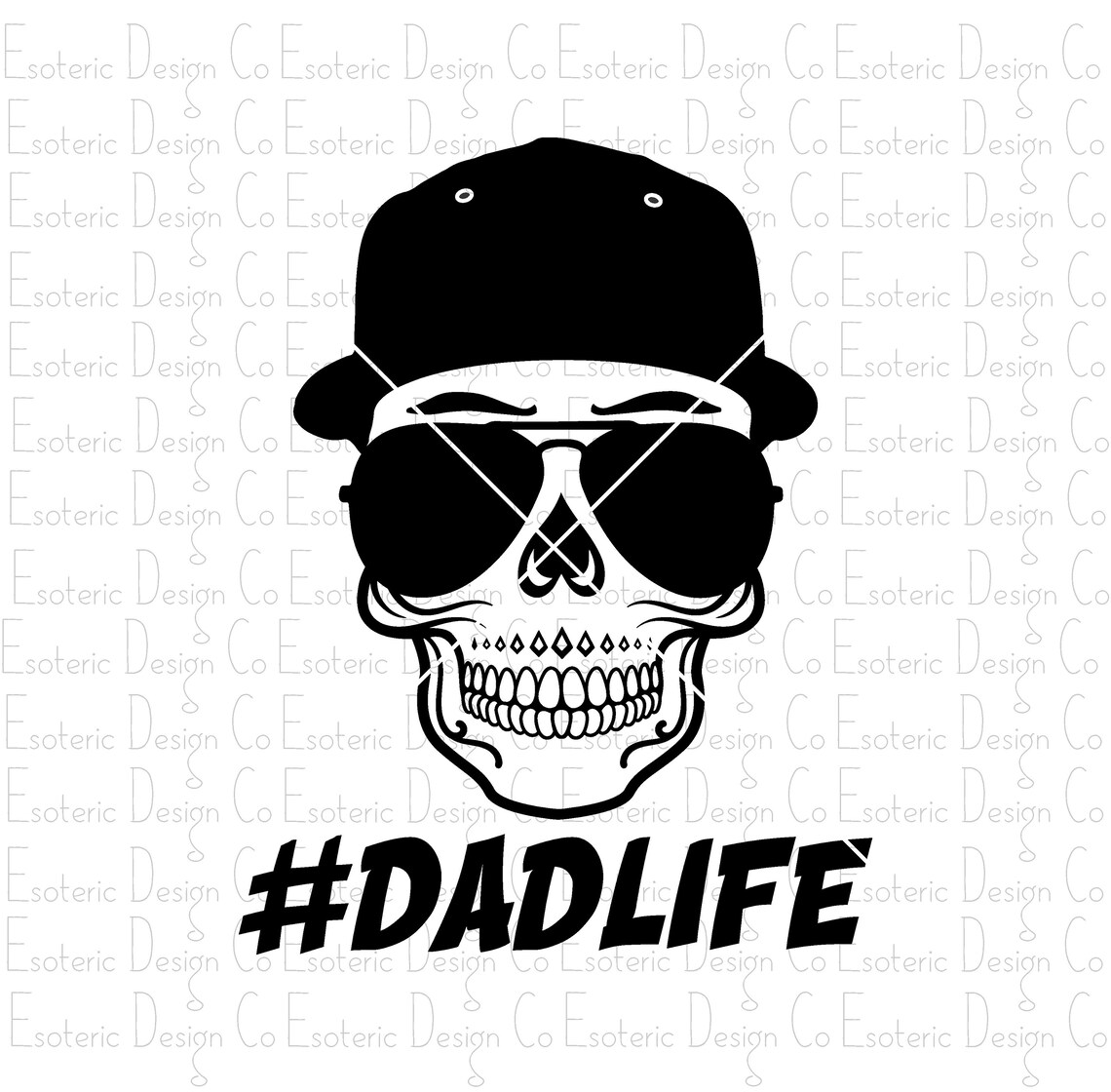 Download Dad Life Skull met Ball Cap Hat SVG Design Digital ...