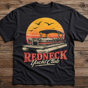 Redneck Yacht Club Design - svg, png, eps & dxf files - Cut file for Silhouette Cricut Vinyl Cutters Digital Graphics Designs