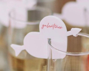 Galentines Drink Tags, Valentines Decor, Valentines Day, Valentines Tag, Galentines Party, Galentines, Valentines Party, Drink Charms