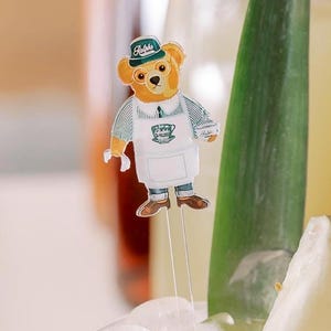 Ralph Lauren Ralph’s Bear drink stirrer, bear drink stirrer, Ralph lauren party, Ralph’s coffee decor