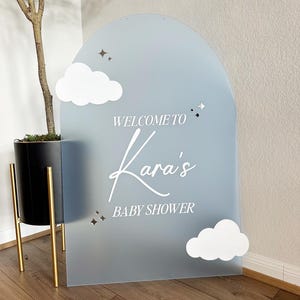 Cloud Welcome Sign, cloud theme, on cloud 9, dreamy baby shower, baby sprinkle, cloud event, welcome sign, dream theme, cloud shower