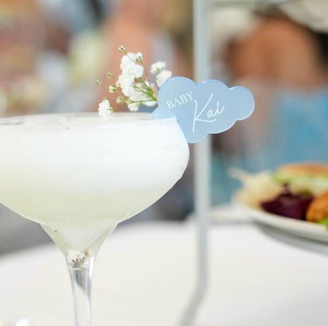 Sprinkle Cloud Cloud Drink Topper, Cloud Theme, on Cloud 9, Dreamy Baby Shower, Baby ...
