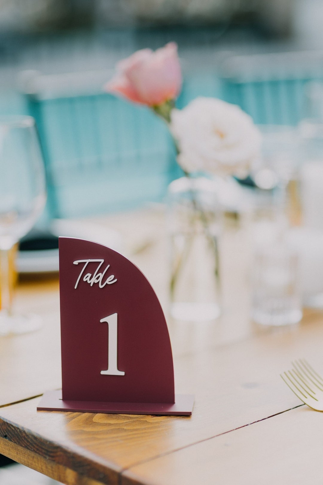 Acrylic Table Numbers, Sail Table Numbers, Half Arch Table Numbers ...