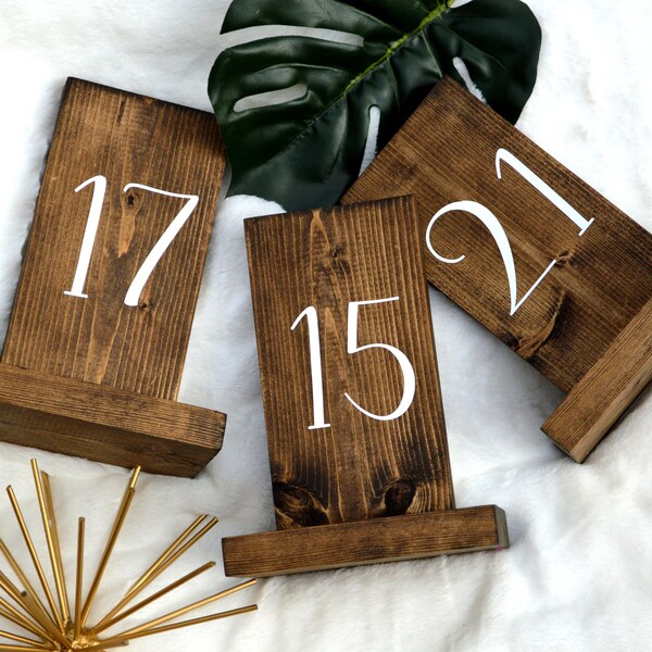 Wood Table Numbers - Etsy