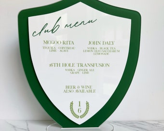 Bar Sign, Golf bar sign, golf theme, golf party, golf birthday party sign, custom sign, drink menu, drink sign, bar menu, golf bar, golfing