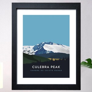 Impresión de 14er de Culebra Peak Colorado: póster de 14er de alta calidad, tamaños personalizados, arte enmarcado