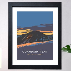 Quandary Peak Colorado 14er Print - Custom Sizes, Framed Art, Mountain ...