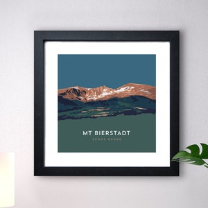 Mount Bierstadt Colorado 14er Art Print - high quality, 14er poster, 14er mountain illustration, 14ers